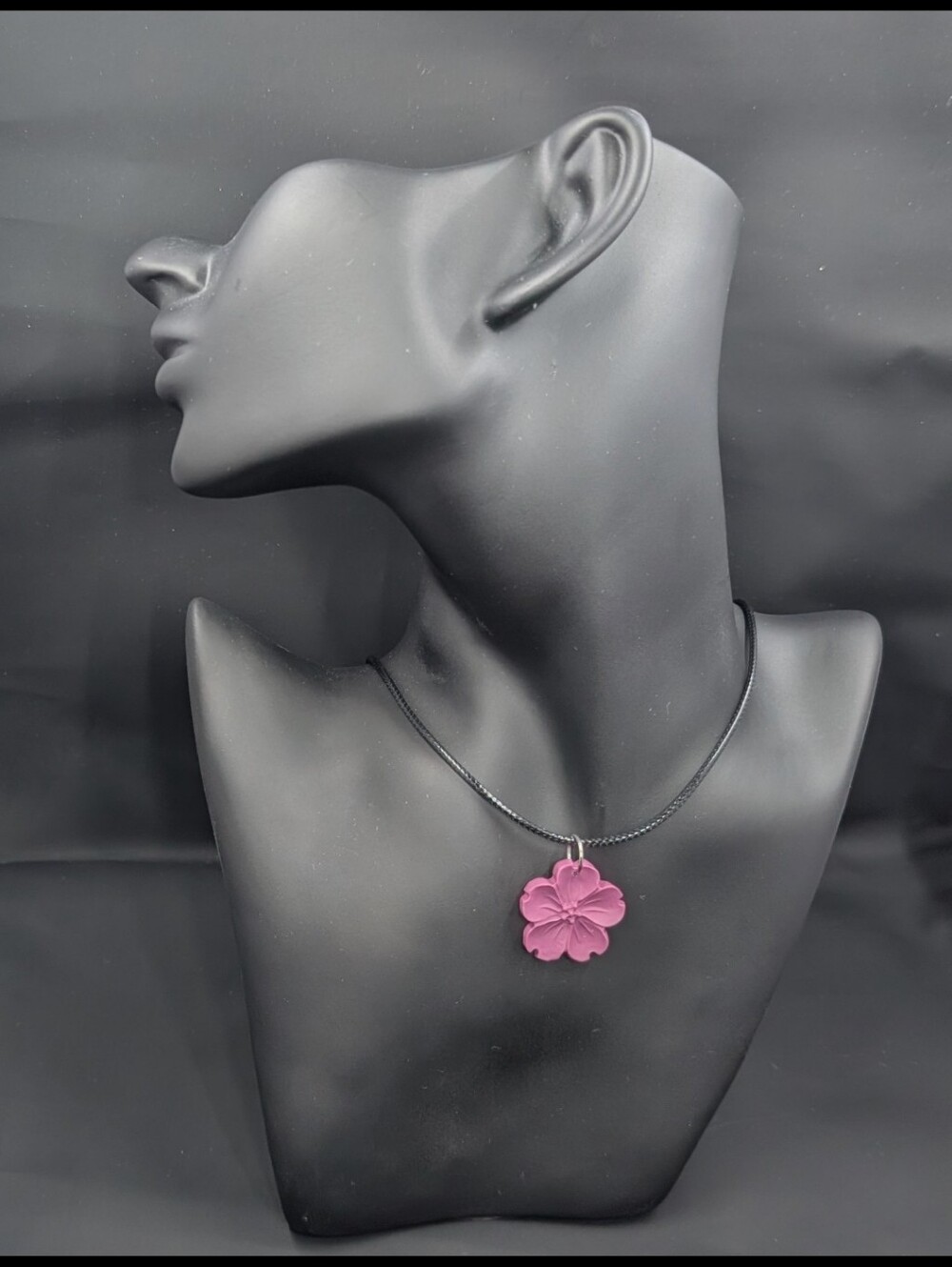 Purple Flower Pendant Necklace